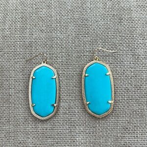 Turquoise Gold Kendra Scott Earrings